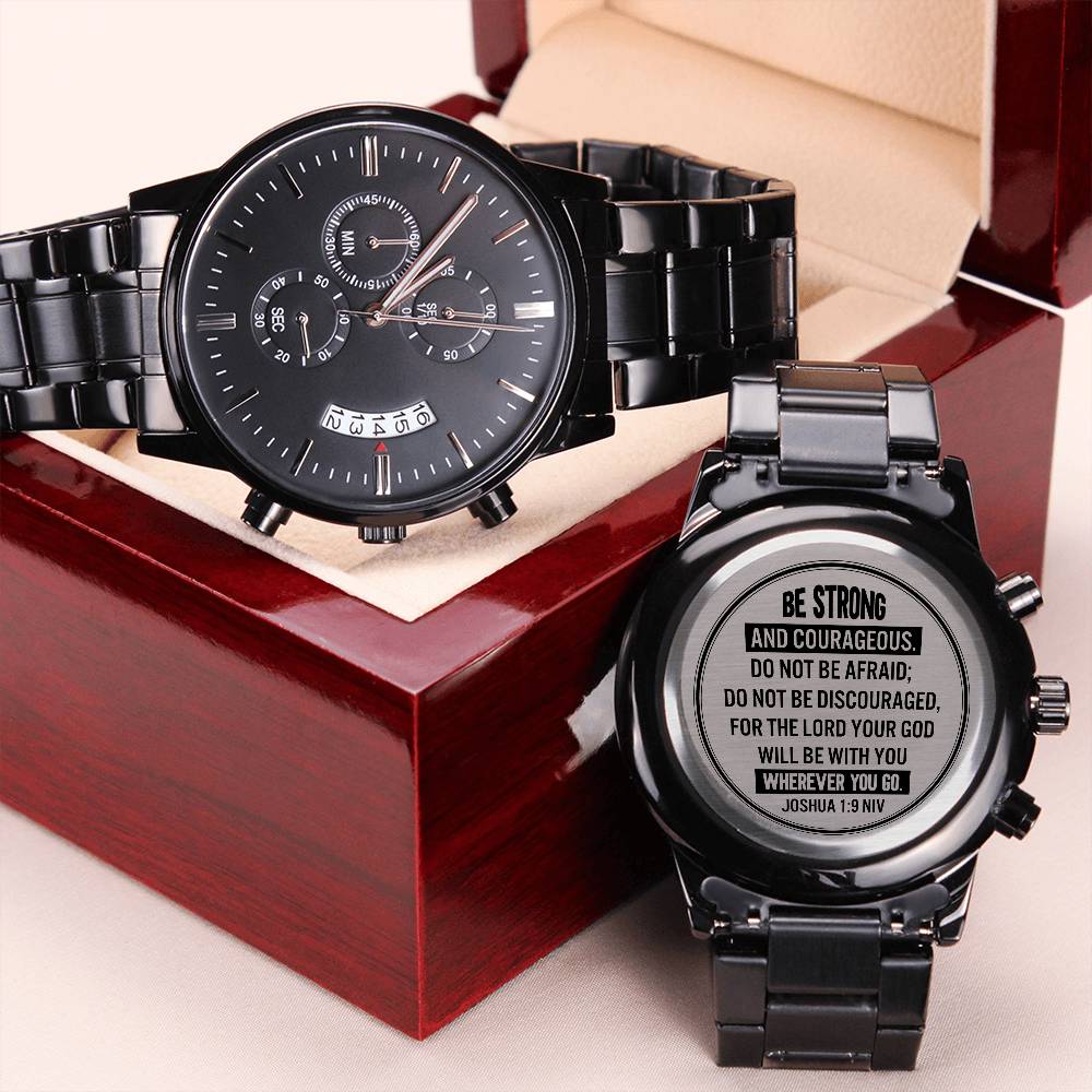 Men's Watch, Be Strong and Courageous, Joshua 1:9