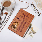 To My Daughter Leather Journal Your Crown