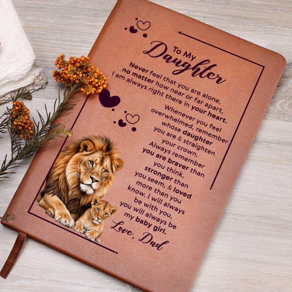 To My Daughter Leather Journal Your Crown