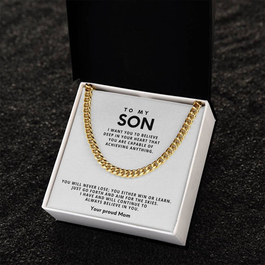 To my Son, You will never lose; you either win or learn