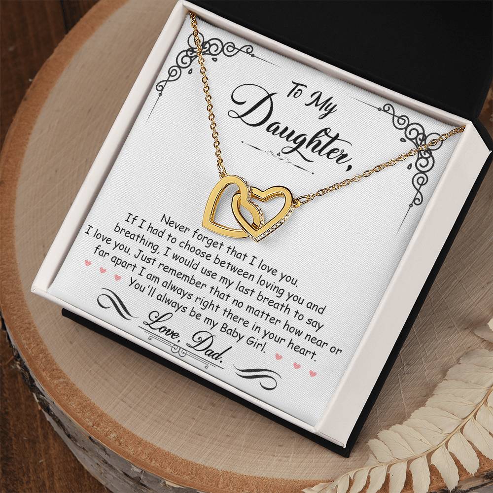 My Baby Girl - Interlocking Heart Necklace