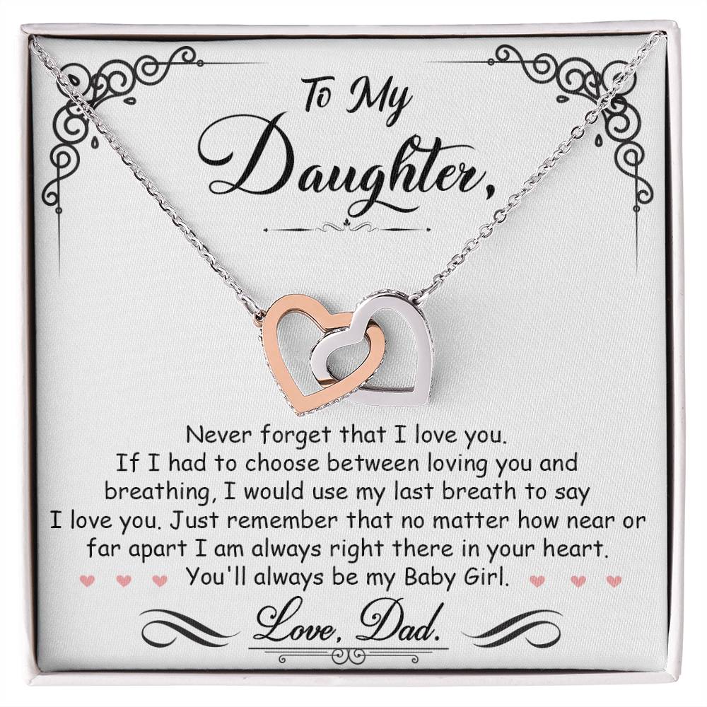 My Baby Girl - Interlocking Heart Necklace