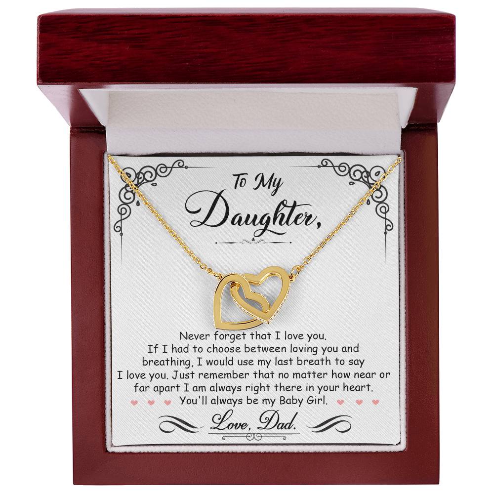 My Baby Girl - Interlocking Heart Necklace