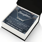 TO MY DAUGHTER CHAPTERS SQUEEZED NAME NECKLACE GIFT SET