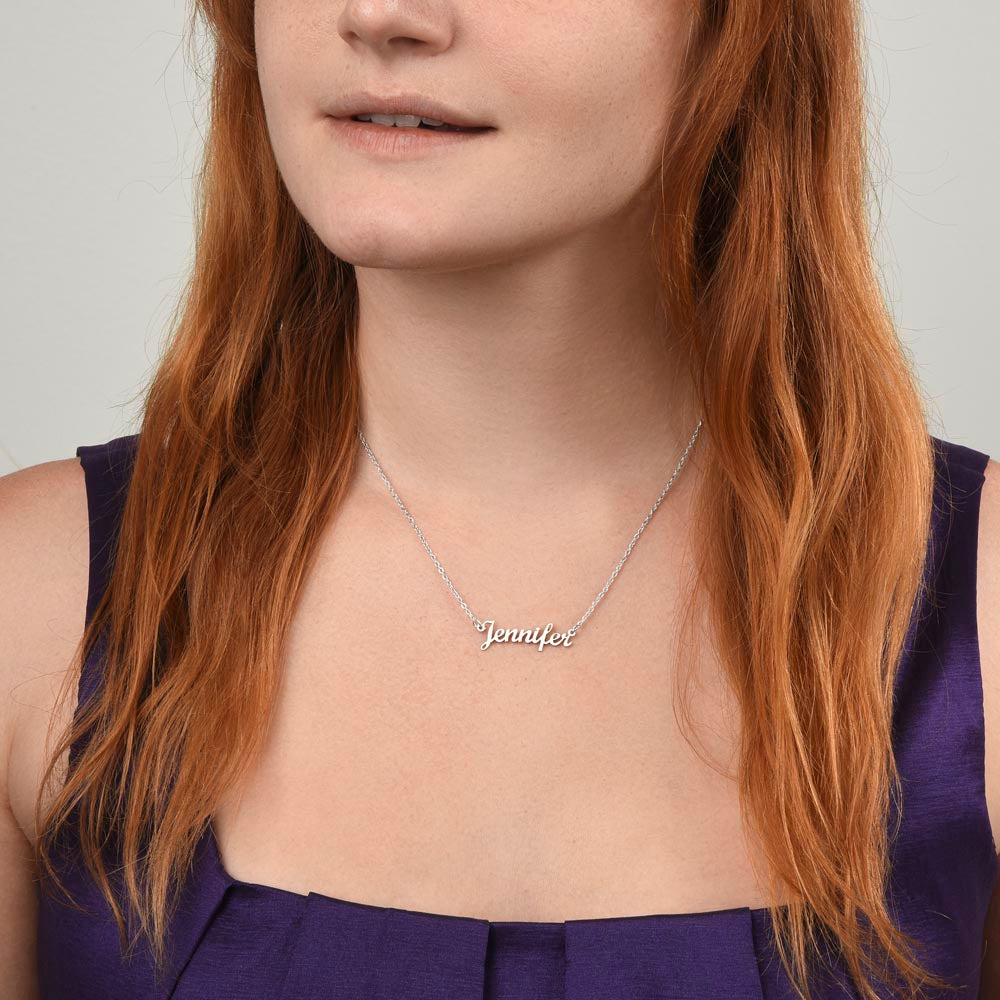 TO MY DAUGHTER OLD LION NAME NECKLACE GIFT SET