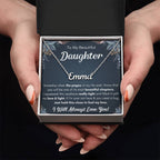 TO MY DAUGHTER CHAPTERS SQUEEZED NAME NECKLACE GIFT SET