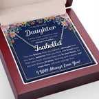 TO MY DAUGHTER BRAVER NAME NECKLACE GIFT SET