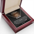 TO MY DAUGHTER OLD LION NAME NECKLACE GIFT SET