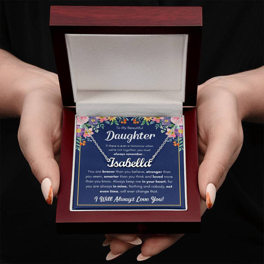 TO MY DAUGHTER BRAVER NAME NECKLACE GIFT SET