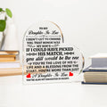 TO MY DAUGHTER IN LAW HONOR HEART ACRYLIC PLAQUE