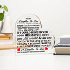 TO MY DAUGHTER IN LAW HONOR HEART ACRYLIC PLAQUE