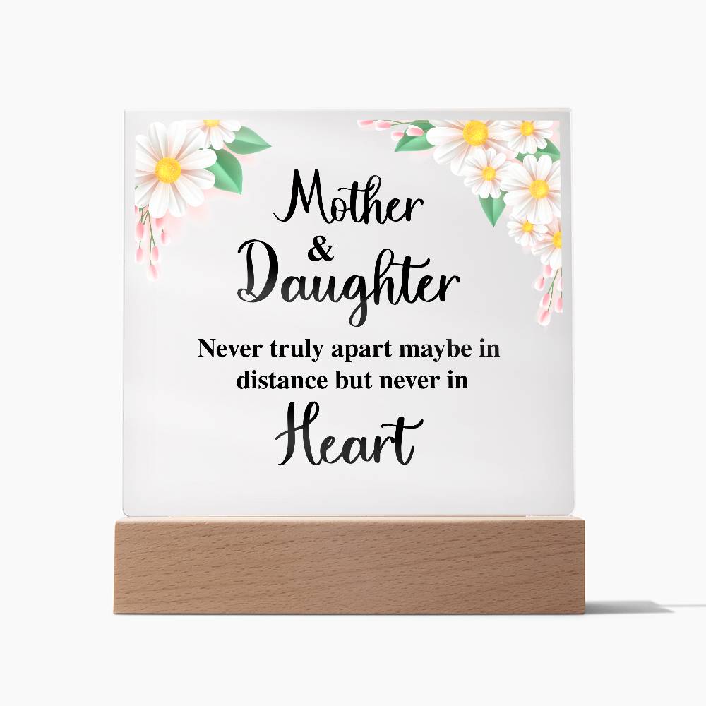 TO MY DAUGHTER DISTANCE SQUARE ACRYLIC PLAQUE