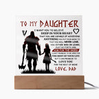 TO MY DAUGHTER VIKING SQUARE ACRYLIC PLAQUE