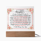 TO MY BEAUTIFUL DAUGHTER SQUARE ACRYLIC PLAQUE