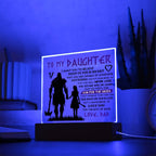TO MY DAUGHTER VIKING SQUARE ACRYLIC PLAQUE