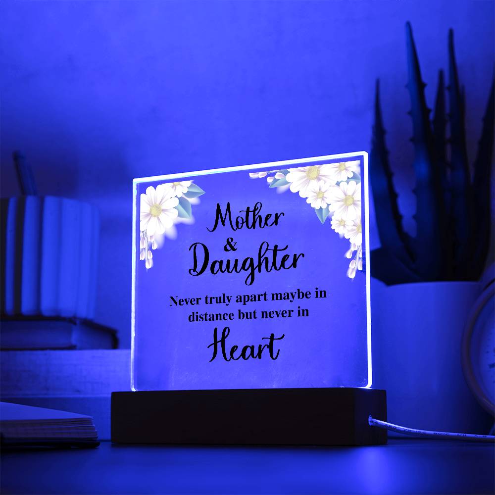 TO MY DAUGHTER DISTANCE SQUARE ACRYLIC PLAQUE