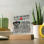 TO MY DAUGHTER LION CROWN ACRYLIC SQUARE PLAQUE