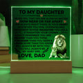 TO MY DAUGHTER BRAVER SQUARE ACRYLIC