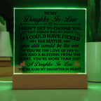 TO MY DAUGHTER IN LAW HONOR SQUARE ACRYLIC