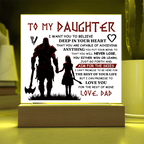 TO MY DAUGHTER VIKING SQUARE ACRYLIC PLAQUE