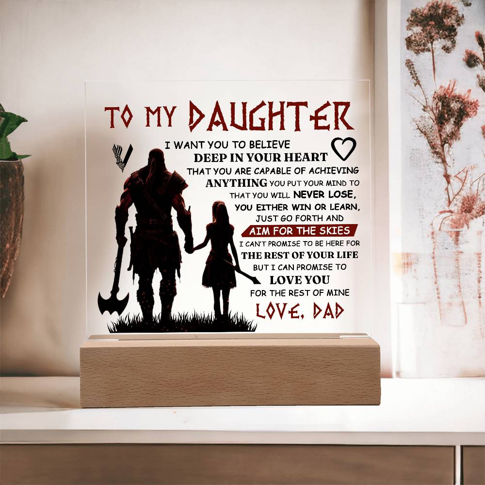 TO MY DAUGHTER SKIES ACRYLIC PLAQUE 2
