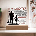 TO MY DAUGHTER VIKING SQUARE ACRYLIC PLAQUE
