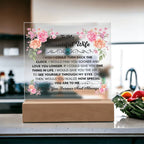 TO MY BEAUTIFUL WIFE SQUARE ACRYLIC PLAQUE