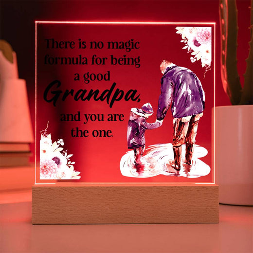 Acrylic Square Design Grandpa