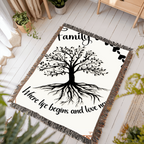Family Roots, Celtic Tree Woven Blanket