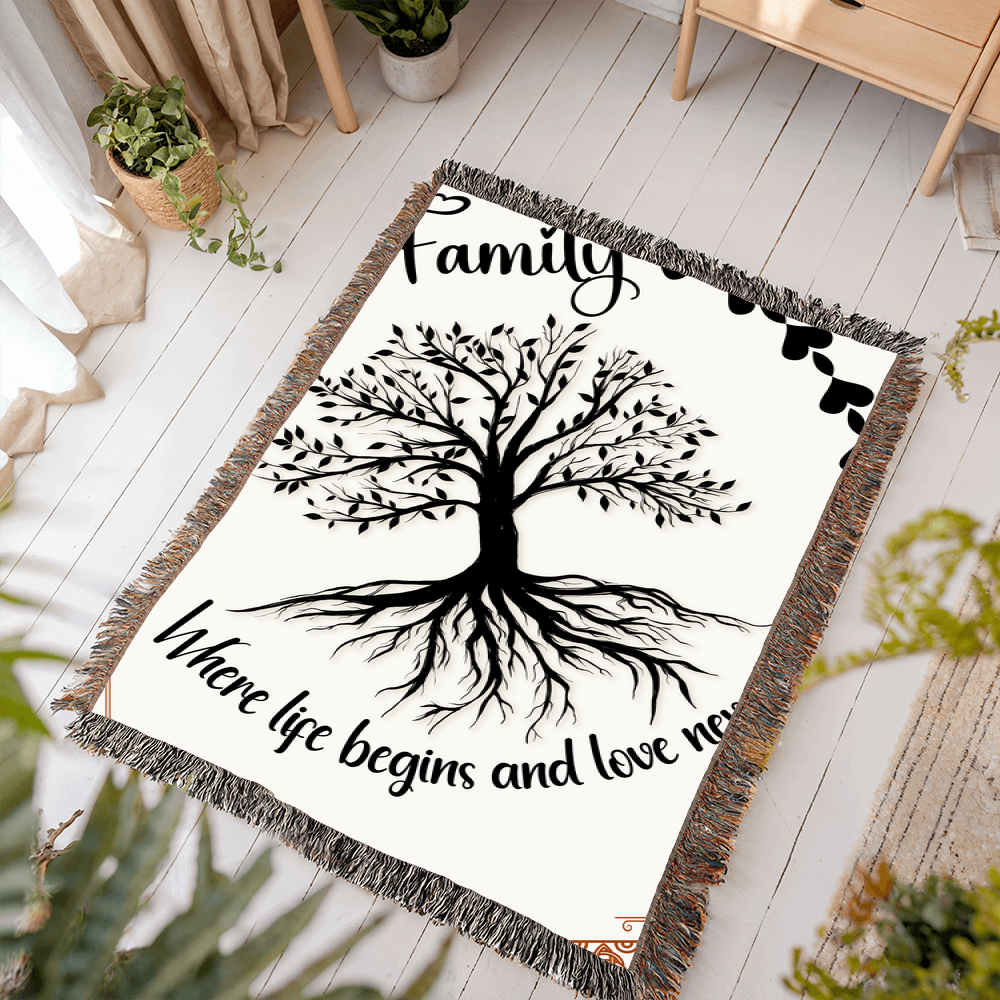 Family Roots, Celtic Tree Woven Blanket