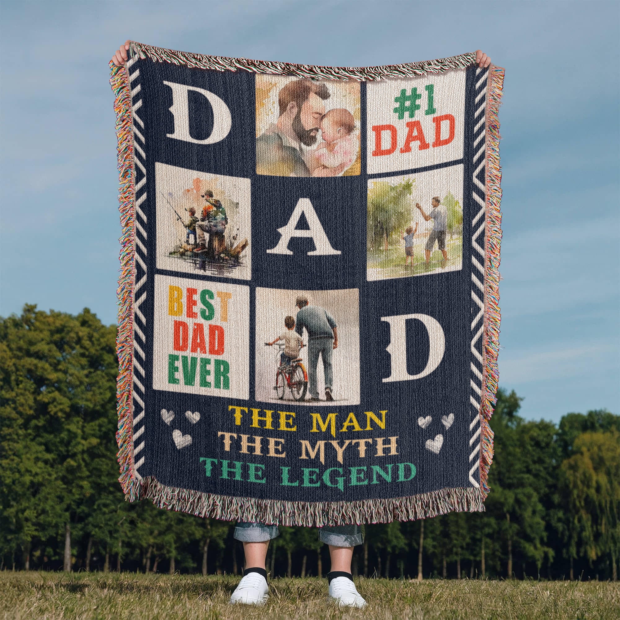 Best Dad Ever - Woven Blanket