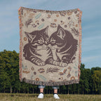 Snuggling Kitties - Woven Blanket