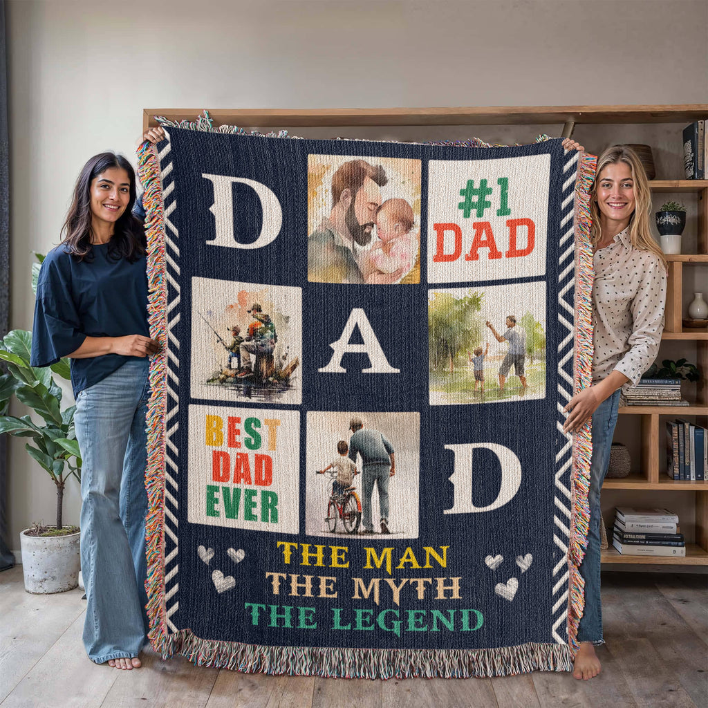 Best Dad Ever - Woven Blanket
