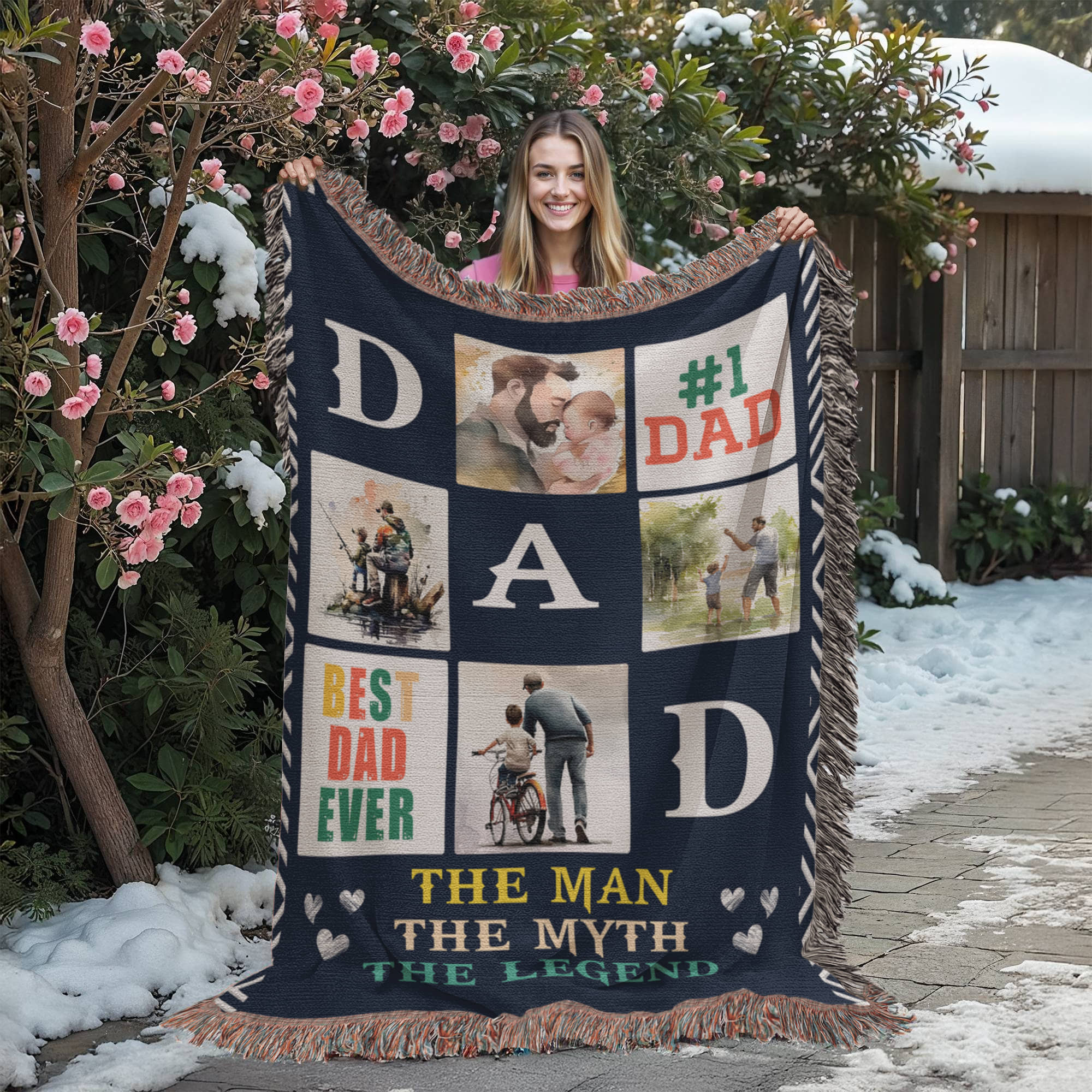 Best Dad Ever - Woven Blanket