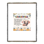 To My Grandma - Elephant Woven Blanket