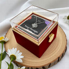 Chapters Squeezed Name - Daughter Birthday Necklace with Rose Box
