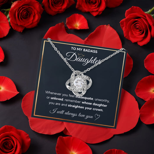 Badass Crown - Daughter Birthday Necklace with Rose Box