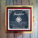 Chapters Squeezed Name - Daughter Birthday Necklace with Rose Box