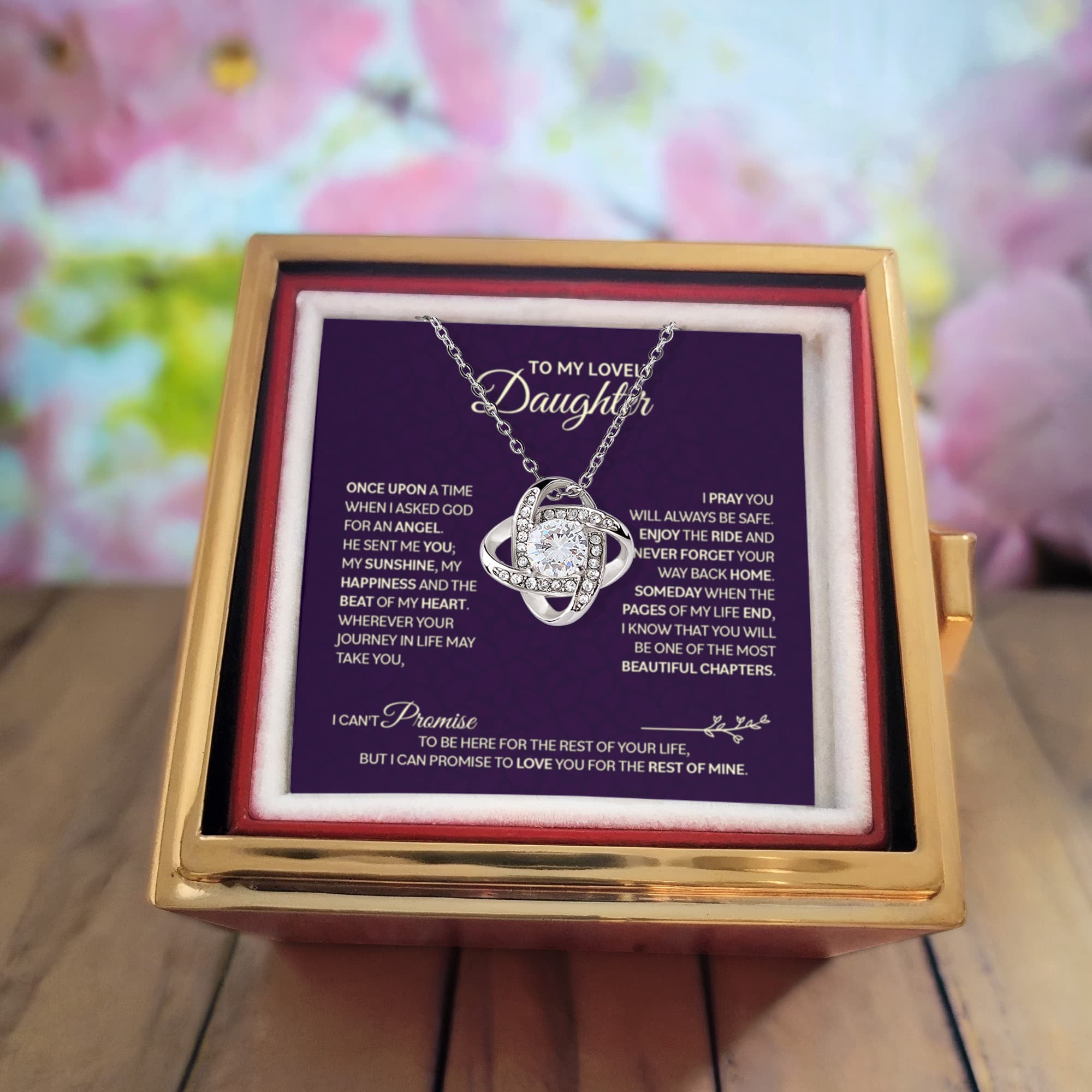 Chapters Cross - Daughter Birthday Necklace with Rose Box