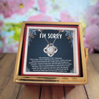 I'm Sorry Gifts For Her - Love Knot with Rotating Rose Gift Box