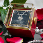 Chapters Squeezed Name - Daughter Birthday Necklace with Rose Box