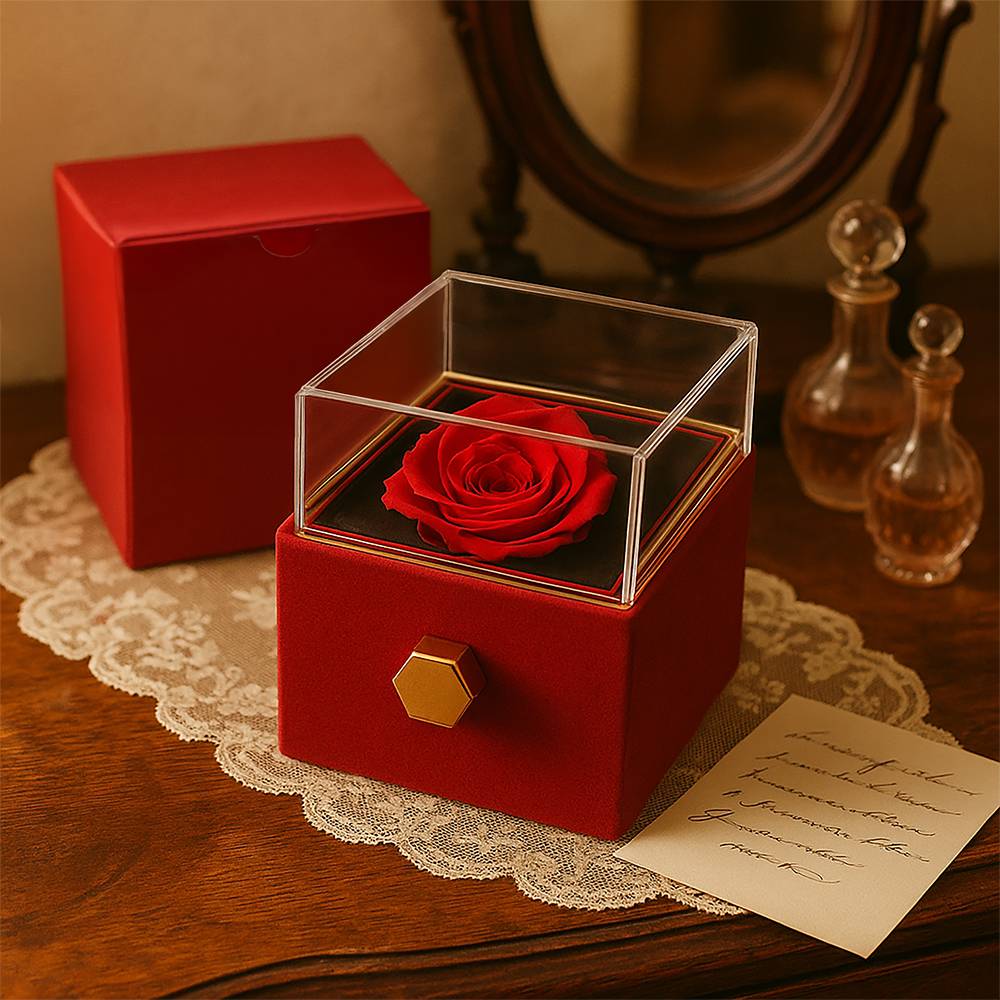 Breathing Interlocking - Daughter Birthday Necklace with Rose Box